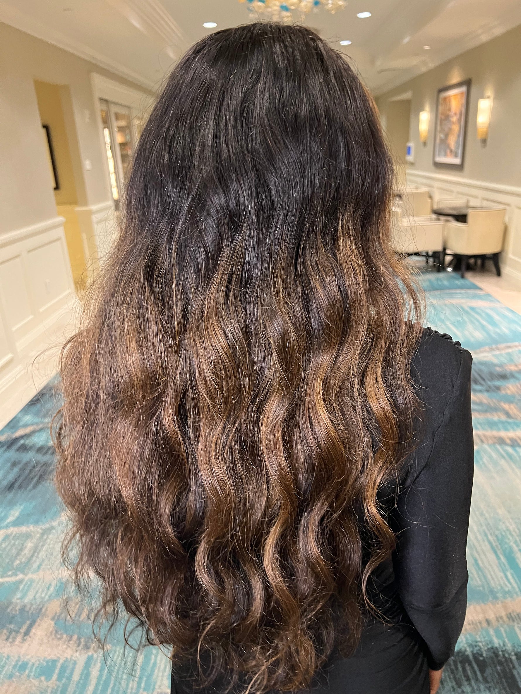 Weft virgin raw Indonesian unprocessed human hair extensions bundles, natural loose wave and wavy, bodywavy texture available in 18”, 20”, 22”, 26”, 28”, and 30” inches, offering a soft, voluminous, and natural look, Remy or Remi hair.