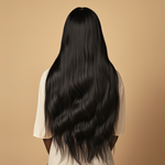 Weft virgin raw straight Indian unprocessed human hair extensions bundles, natural straight loose wavy texture available in 18”, 20”, 22”, 26”, 28”, and 30” inches, offering a soft, voluminous, and natural look, Remy or Remi hair.